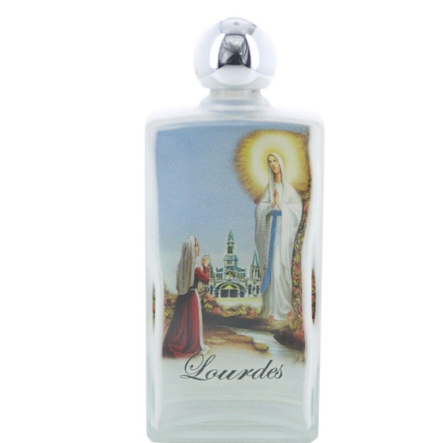 Palais du Rosaire Flacon Eau De Lourdes | Flacon En Verre Rempli De 90 Ml D'Eau De Lourdes