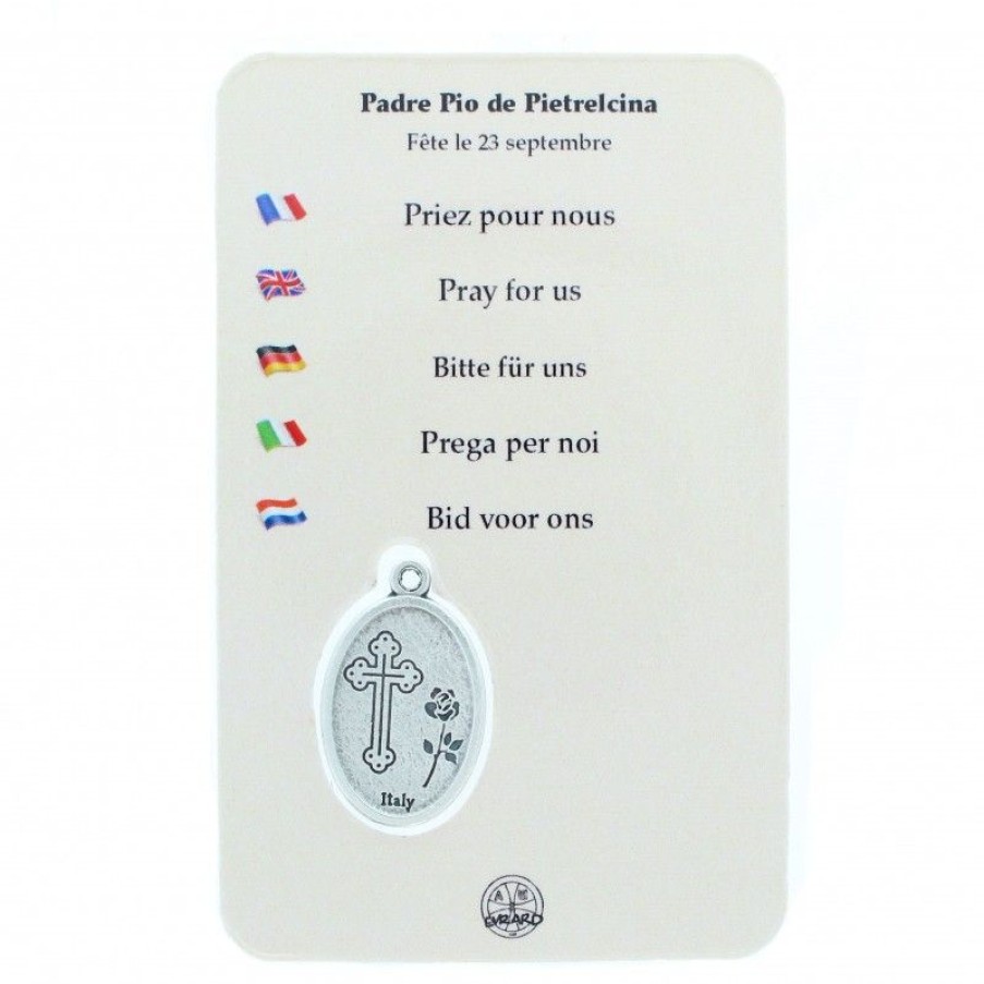 Palais du Rosaire Image Religieuse | Images Religieuse De Padre Pio Avec Une Medaille