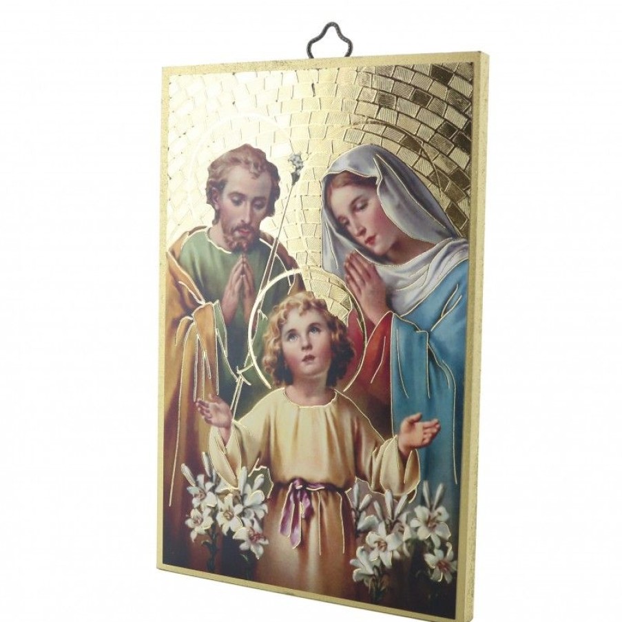 Palais du Rosaire Cadre Religieux | Cadre De La Sainte Famille Avec Effet Mosaique15 X 10 Cm