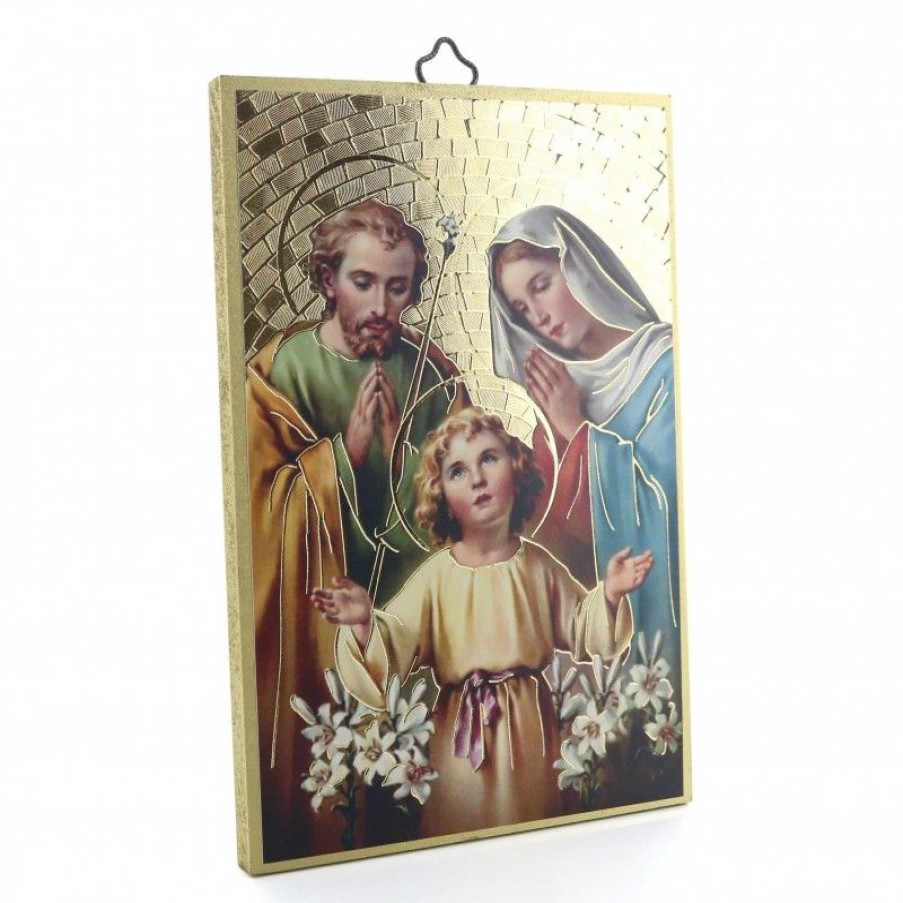 Palais du Rosaire Cadre Religieux | Cadre De La Sainte Famille Avec Effet Mosaique15 X 10 Cm