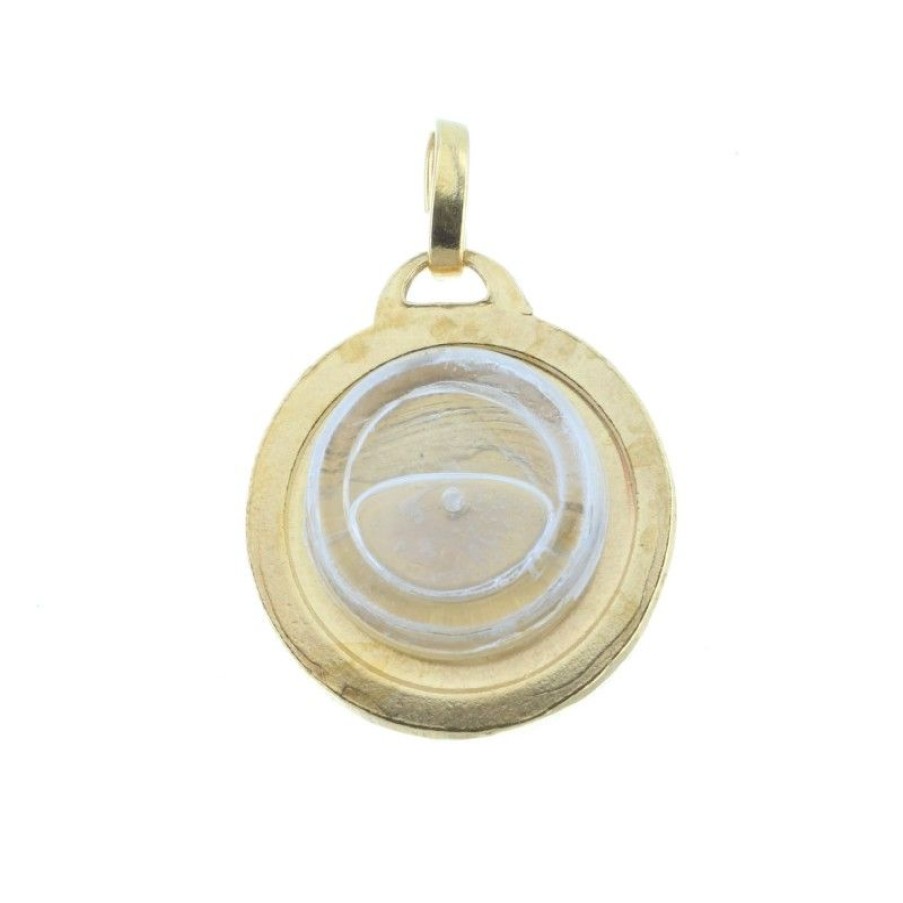 Palais du Rosaire Medaille Et Croix Metal | Medaille Metal Dore Apparition De Lourdes Et Eau De Lourdes