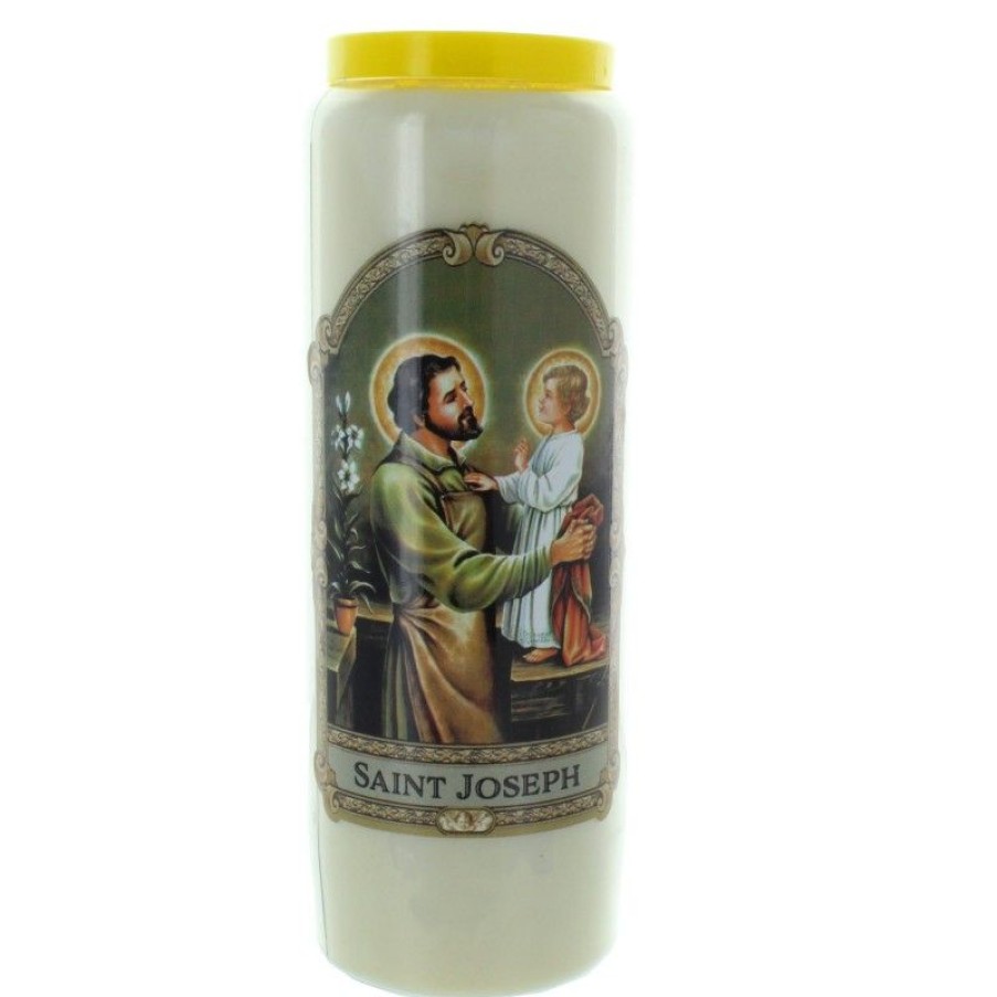 Palais du Rosaire Bougie Neuvaine | Lot De 3 Bougies De Neuvaine De Saint Joseph 17,5Cm