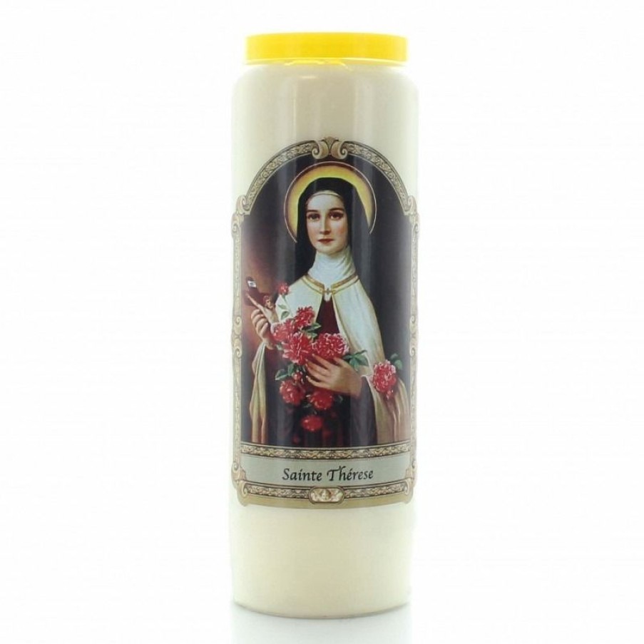 Palais du Rosaire Bougie Neuvaine | Lot De 20 Bougies Neuvaine Sainte Therese 17,5 Cm