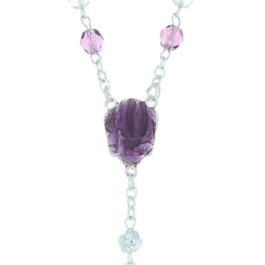 Palais du Rosaire Chapelet Cristal | Chapelet De Lourdes En Cristal Et Paters En Forme De Rose