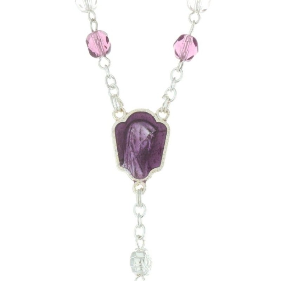 Palais du Rosaire Chapelet Cristal | Chapelet De Lourdes En Cristal Et Paters En Forme De Rose