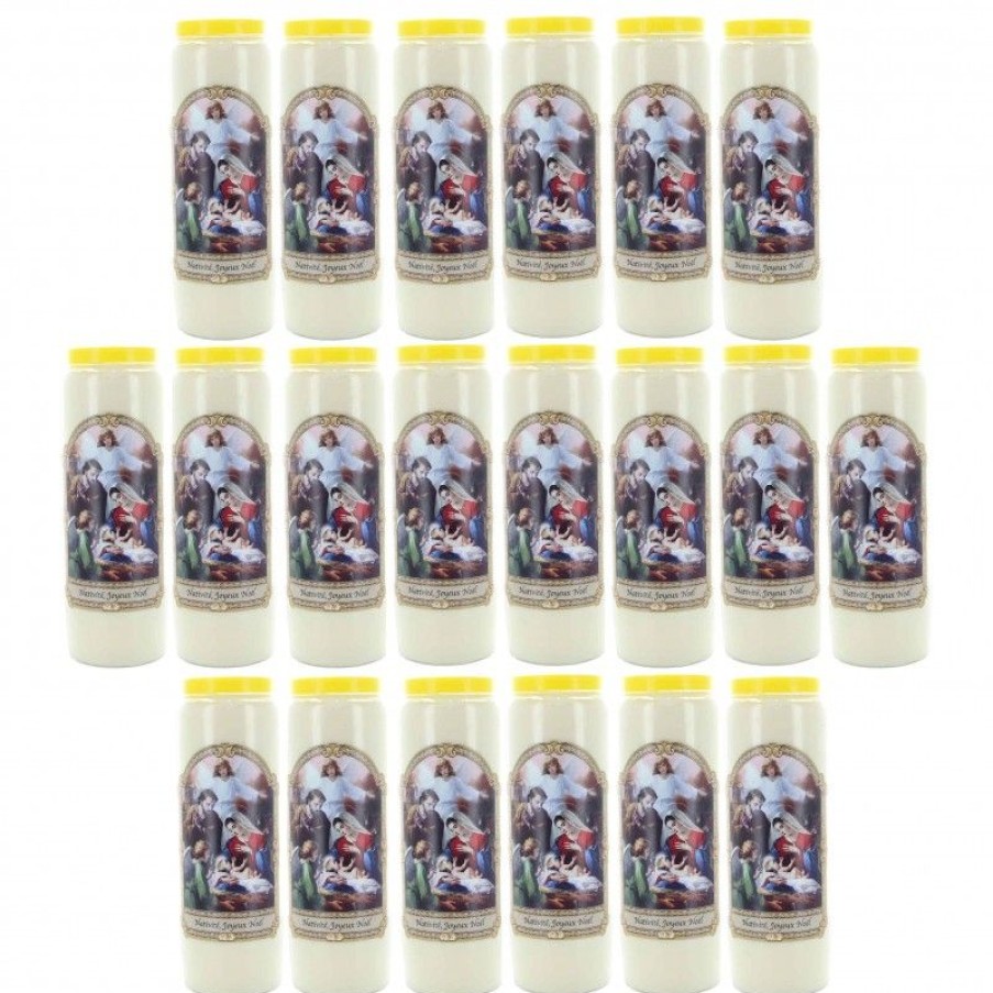 Palais du Rosaire Bougie Neuvaine | Lot De 20 Bougies Neuvaine Nativite, Joyeux Noel
