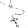 Palais du Rosaire Chapelet Metal | Chapelet Avec Grains De L'Apparition Et De La Vierge En Metal Argente