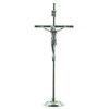Palais du Rosaire Crucifix Metal | Crucifix En Metal Sur Pied 16 Cm