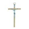 Palais du Rosaire Crucifix Bois | Crucifix Bois D'Olivier Et Christ Argente 10,5 Cm
