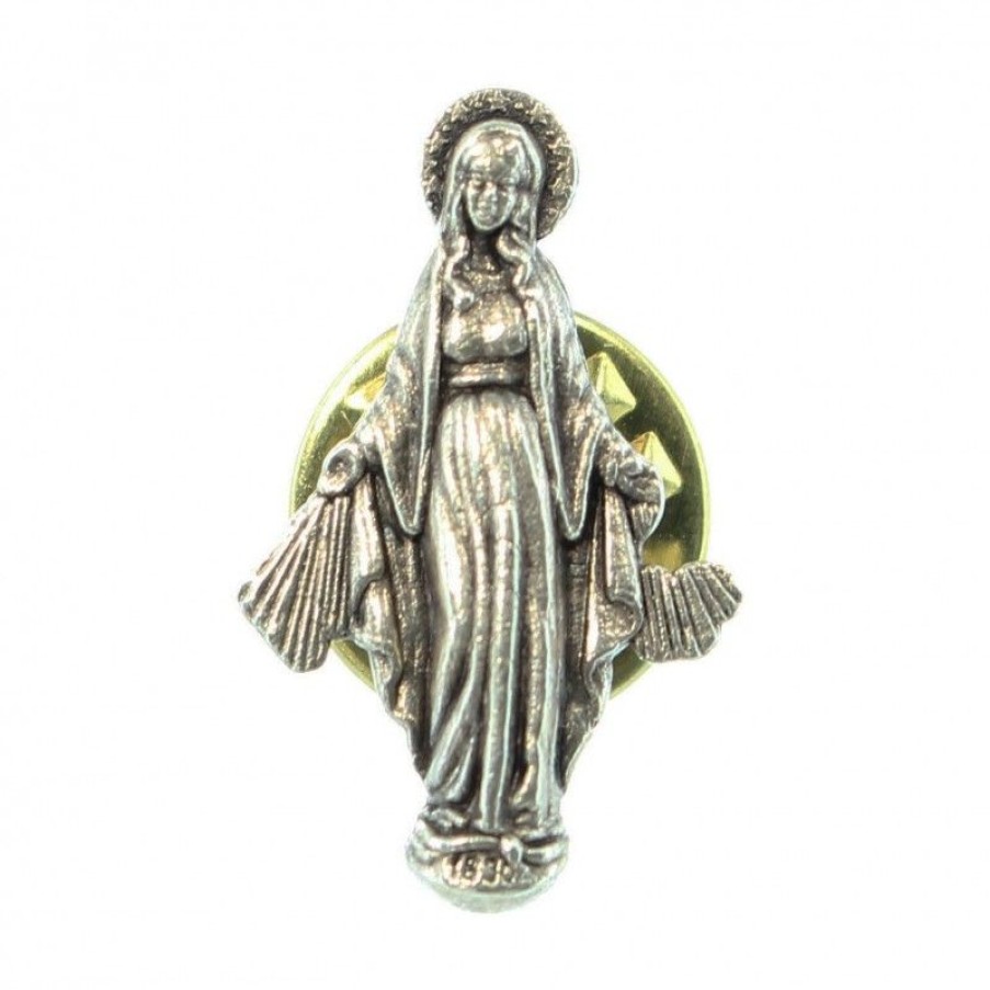 Palais du Rosaire Magnet | Broche Pin'S De La Vierge Miraculeuse 2Cm