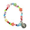 Palais du Rosaire Bracelet Fantaisie | Bracelet Enfant Multicolor Avec Medaille De Lourdes