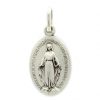 Palais du Rosaire Medaille Et Croix Argent | Medaille Miraculeuse En Argent 15 Mm 1,77G