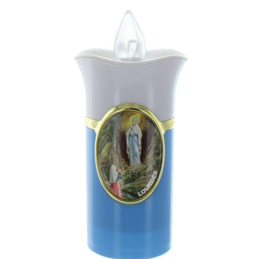 Palais du Rosaire Bougie Votive | Bougie Votive De Lourdes Electrique Avec Des Piles 16Cm