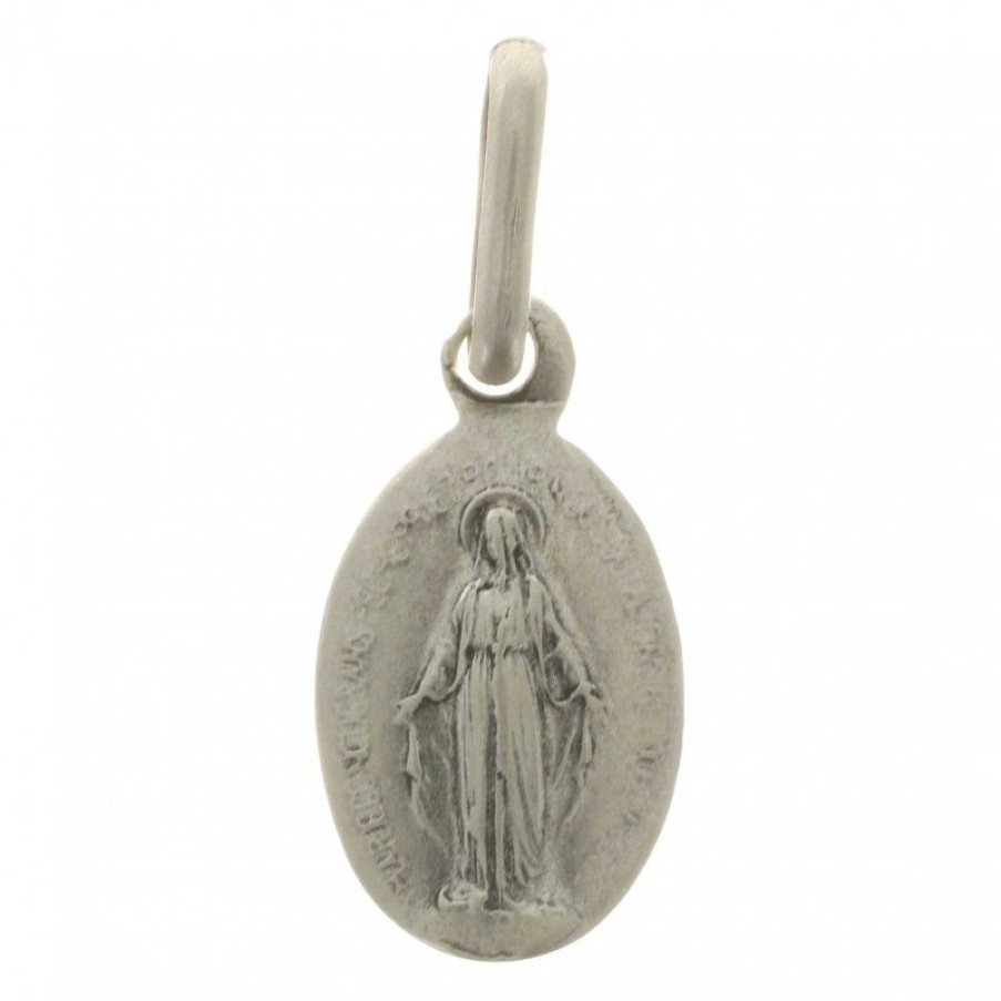 Palais du Rosaire Medaille Et Croix Metal | Lot De 100 Medailles Miraculeuse En Metal Argente 11Mm