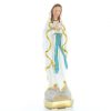 Palais du Rosaire Statue De Notre Dame De Lourdes | Statue Notre Dame De Lourdes En Resine Coloree Avec Paillettes Dorees 20Cm