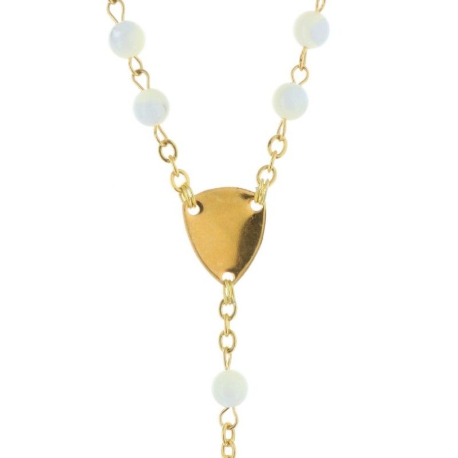 Palais du Rosaire Chapelet Nacre | Chapelet De Lourdes Nacre Blanche Et Coeur Apparition Et Basilique De Lourdes