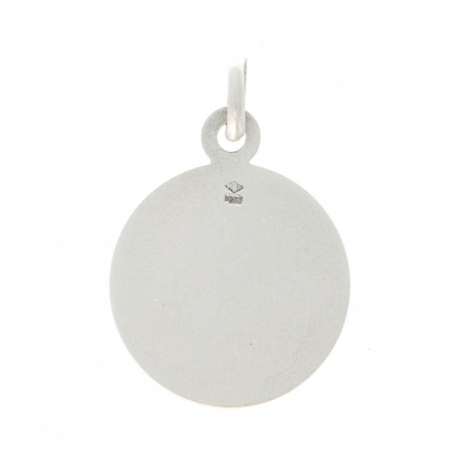 Palais du Rosaire Medaille Et Croix Argent | Medaille De Saint Gabriel En Argent De 16Mm