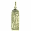 Palais du Rosaire Medaille Et Croix Plaque Or | Medaille De Lourdes Plaque Or En Forme D'Ogive