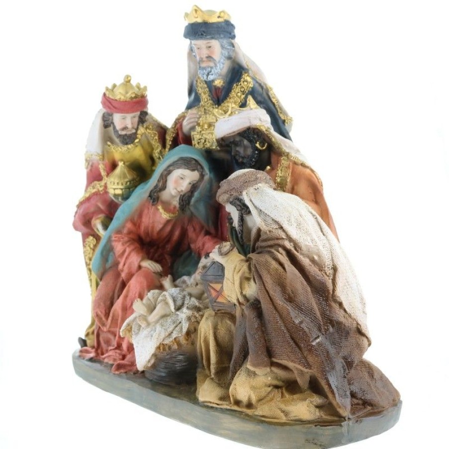 Palais du Rosaire Creche | Creche Avec Les Rois Mages De 26Cm