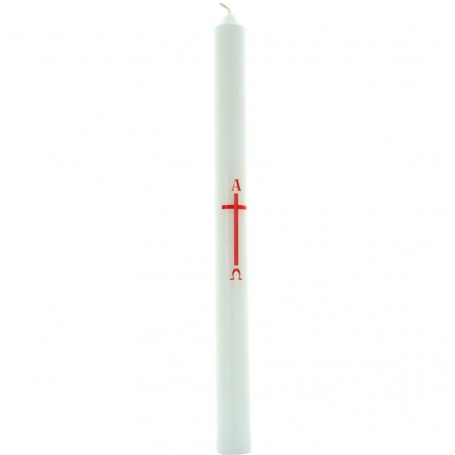 Palais du Rosaire Cierge De Lourdes | Cierge De Communion Alpha Omega 30 Cm