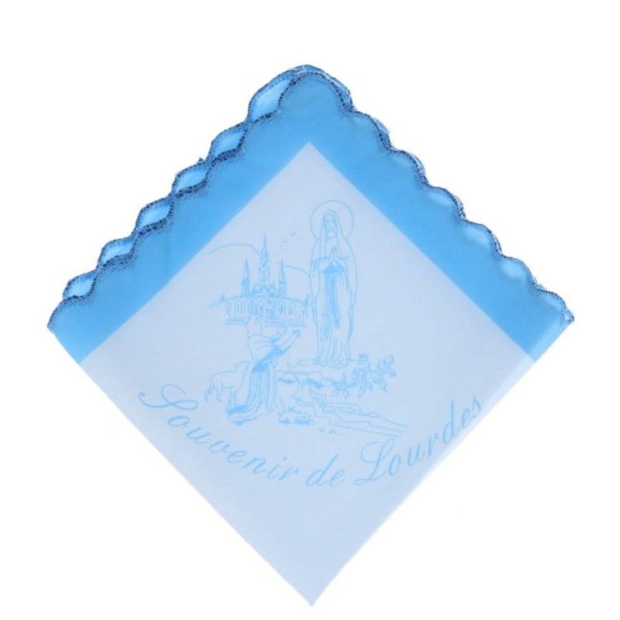 Palais du Rosaire Accessoire | Mouchoir Apparition De Lourdes Et Souvenir De Lourdes