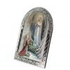 Palais du Rosaire Cadre Religieux | Cadre A Poser Apparition En Metal Argente Et Finition Or