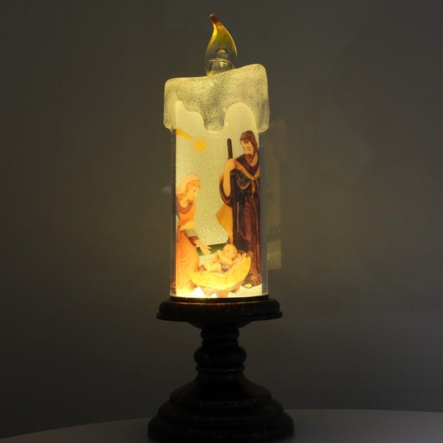 Palais du Rosaire Bougie Decorative | Bougeoir Led De La Nativite