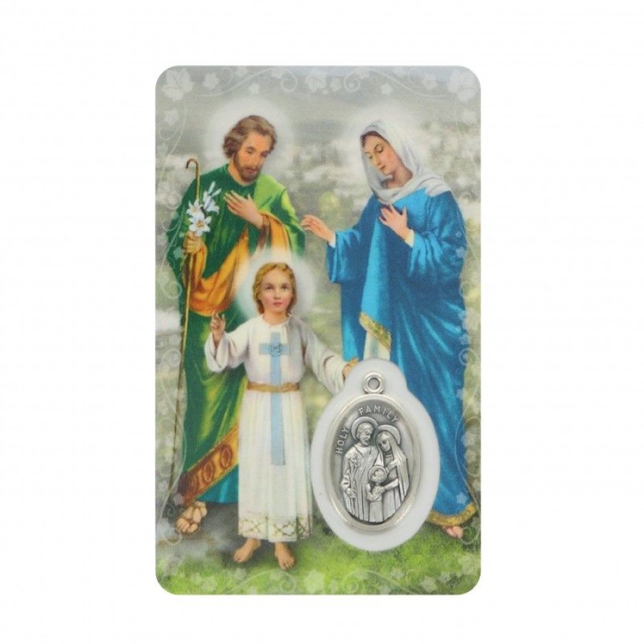 Palais du Rosaire Image Religieuse | Carte De Priere Sainte Famille Avec Medaille
