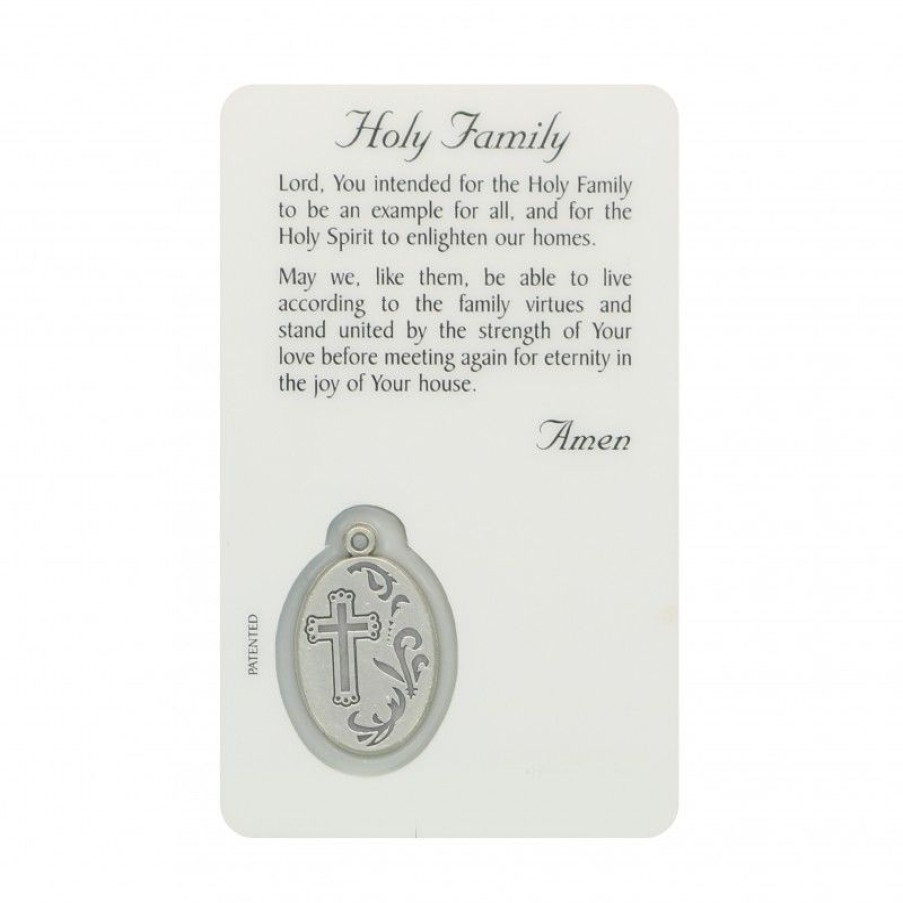 Palais du Rosaire Image Religieuse | Carte De Priere Sainte Famille Avec Medaille