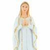 Palais du Rosaire Autre Statue De La Vierge | Statue De La Vierge De Lourdes Blanche Et Doree 18Cm