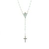 Palais du Rosaire Chapelet Argent | Chapelet En Argent Dore Avec Coeur Ex-Voto Blanc