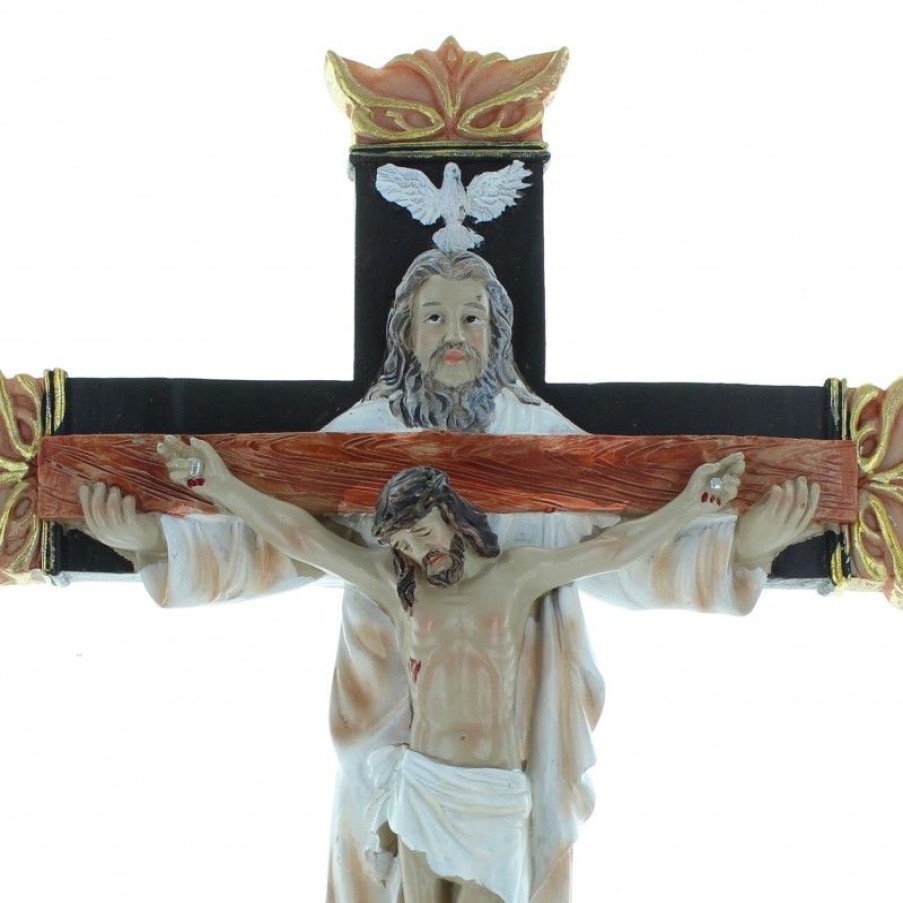 Palais du Rosaire Crucifix Resine | Crucifix De La Sainte Trinite Resine 30Cm