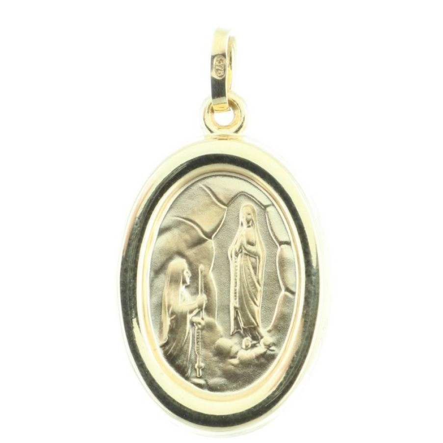 Palais du Rosaire Medaille Et Croix Or | Medaille De Lourdes En Or, Double Face