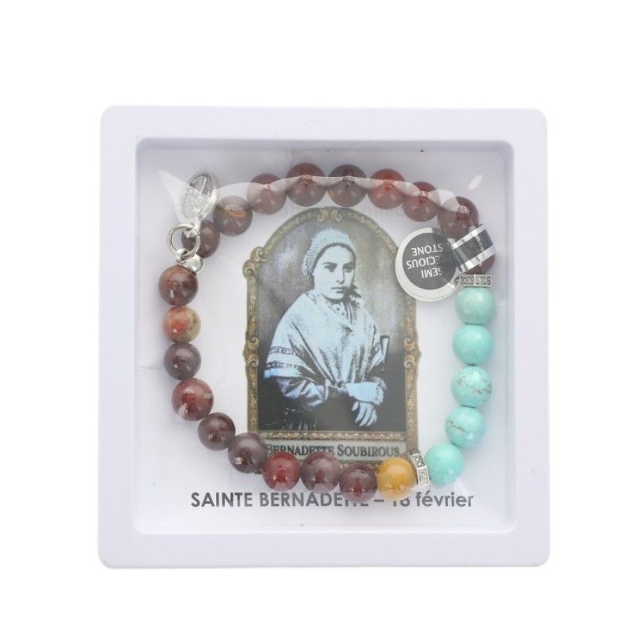 Palais du Rosaire Bracelet Fantaisie | Bracelet De Bernadette Avec Pierres Naturelles