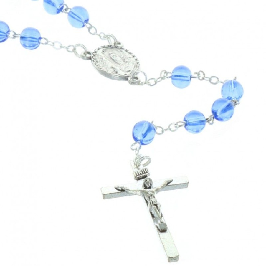 Palais du Rosaire Chapelet Verre | Chapelet De Lourdes En Verre Et Grains Translucides Colores