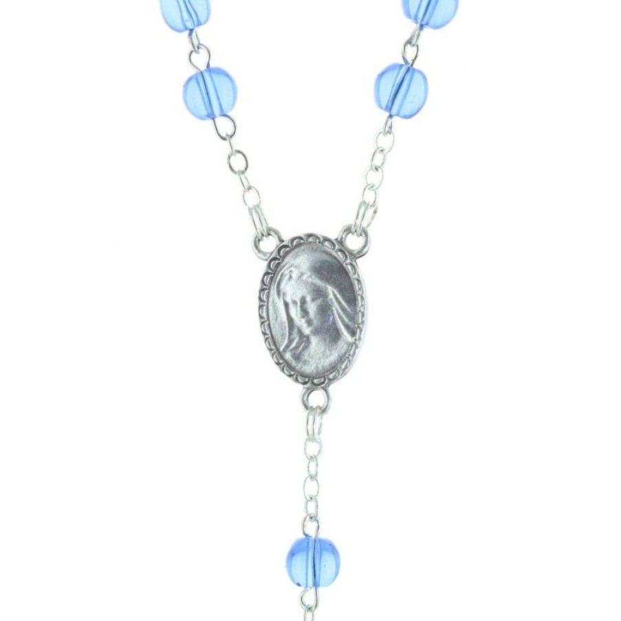 Palais du Rosaire Chapelet Verre | Chapelet De Lourdes En Verre Et Grains Translucides Colores