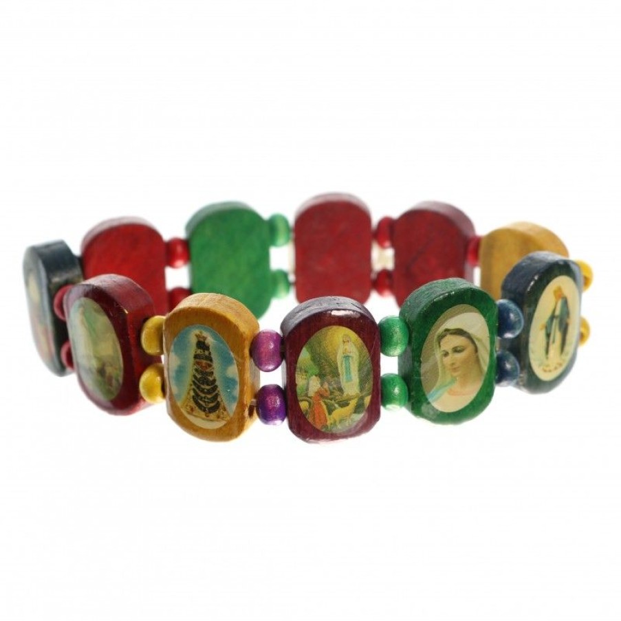 Palais du Rosaire Bracelet Fantaisie | Bracelet Bois Chretien Images De Saints