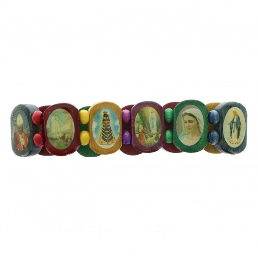 Palais du Rosaire Bracelet Fantaisie | Bracelet Bois Chretien Images De Saints