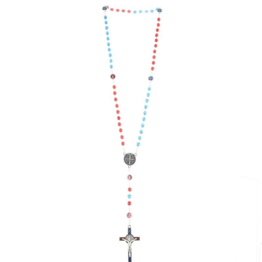 Palais du Rosaire Chapelet Verre | Chapelet De Saint Benoit En Verre Emaille Avec Sa Boite