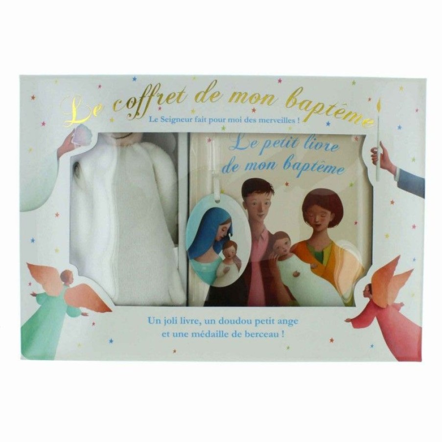 Palais du Rosaire Bapteme | Coffret De Bapteme Avec 3 Objets Religieux