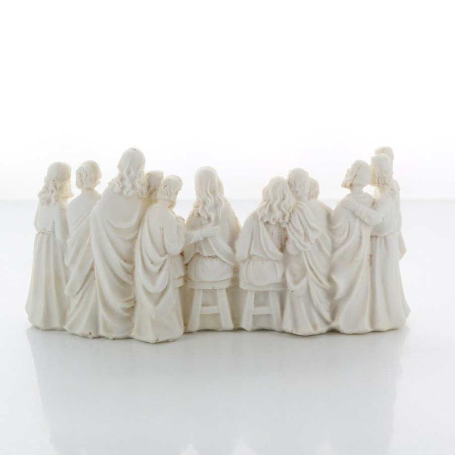 Palais du Rosaire Paques | Statue De La Cene En Resine Blanche 18X9Cm