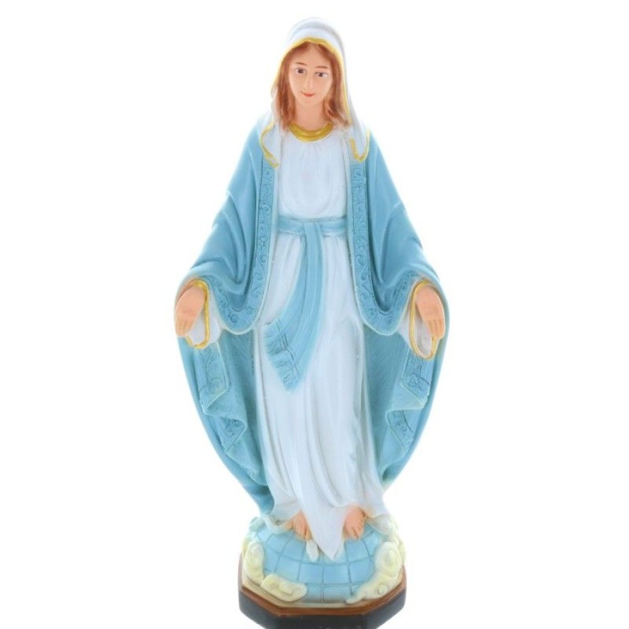 Palais du Rosaire Statue Vierge Miraculeuse | Statue Vierge Miraculeuse 30 Cm En Resine Coloree