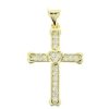Palais du Rosaire Medaille Et Croix Metal | Croix En Metal Dore Avec Strass En Forme De Coeur 2.3Cm
