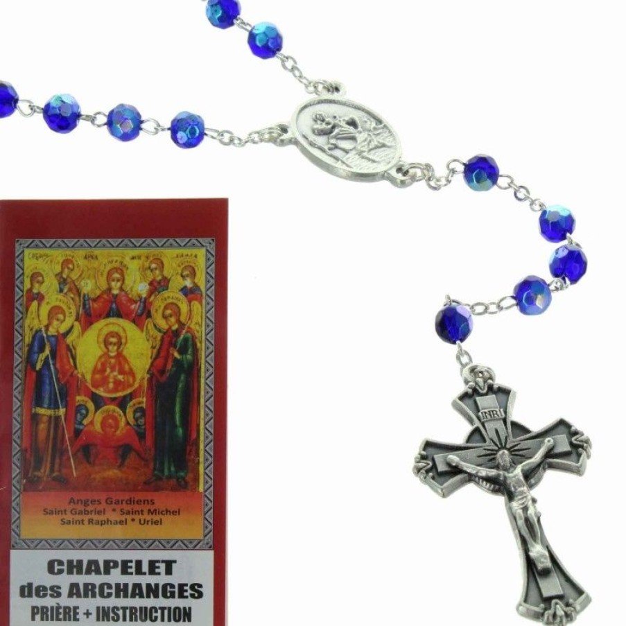 Palais du Rosaire Chapelet Verre | Chapelet Des Archanges Avec Une Notice Explicative