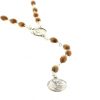 Palais du Rosaire Chapelet Bois | Chapelet De Saint Michel En Bois D'Olivier Avec Medaille De L'Apparition