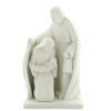 Palais du Rosaire Statue De La Sainte Famille | Statue De La Sainte Famille En Albatre Blanche 17Cm