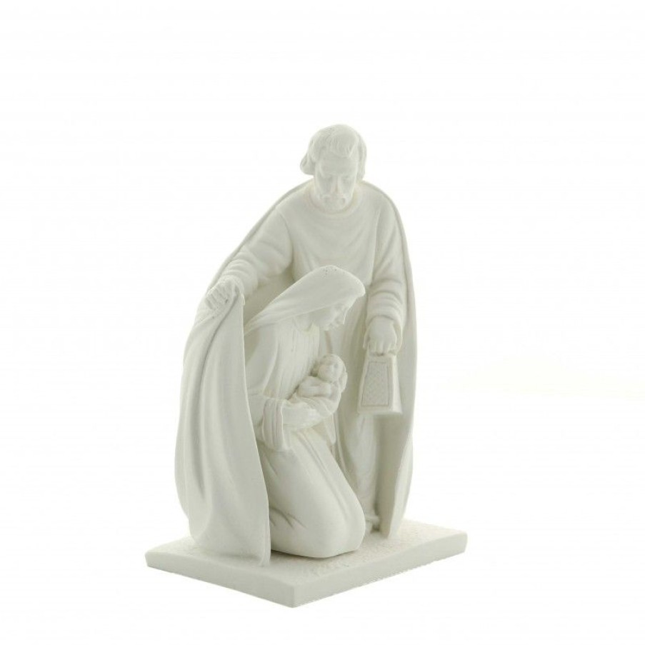 Palais du Rosaire Statue De La Sainte Famille | Statue De La Sainte Famille En Albatre Blanche 17Cm