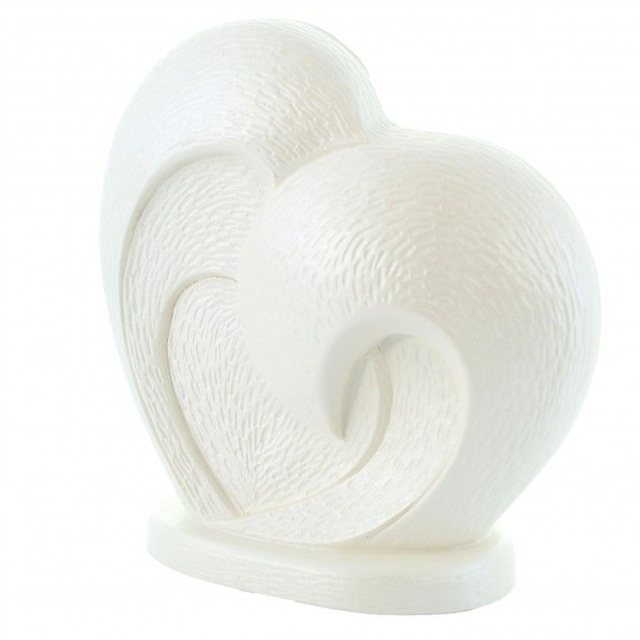 Palais du Rosaire Cadre Religieux | Statue De La Sainte Famille En Forme De Coeur Et En Resine Blanche