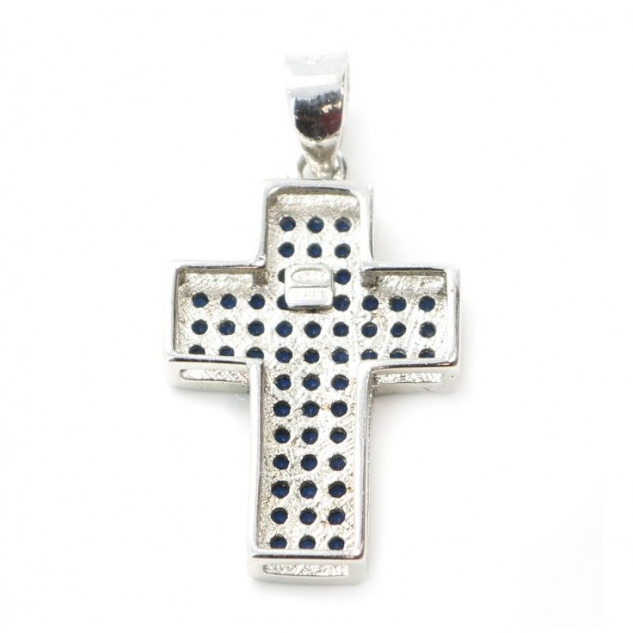 Palais du Rosaire Medaille Et Croix Metal | Pendentif Croix Argentee Avec Strass 20 Mm