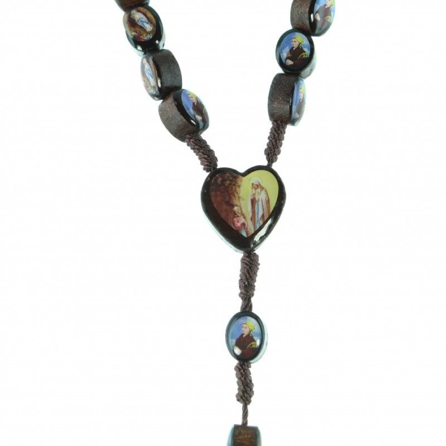 Palais du Rosaire Chapelet Corde | Chapelet De L'Apparition Grains Ovales Et Corde